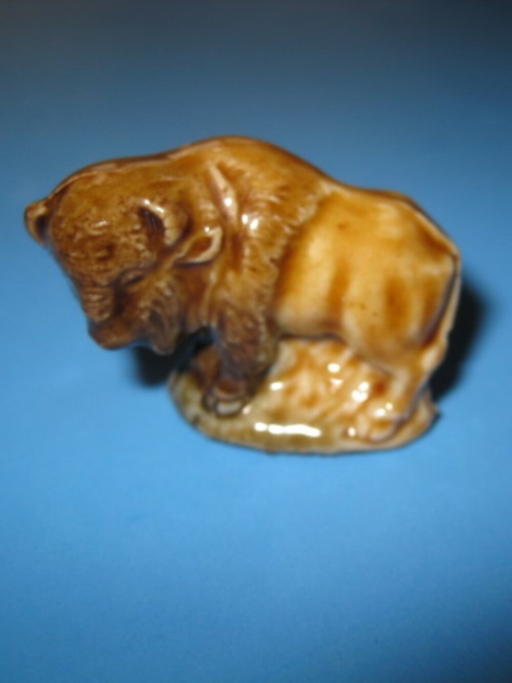Buffalo Bison Wade Red Rose Tea Figure Whimsie Animal